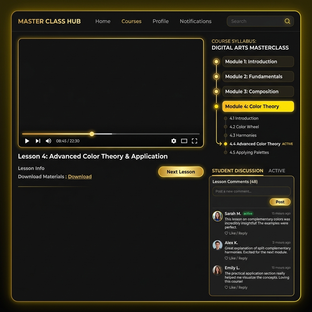 Education & Institute Platforms interface mockup